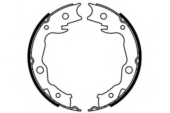 Комплект тормозных колодок; Комплект тормозных колодок, стояночная тормозная система E.T.F. 09-0710