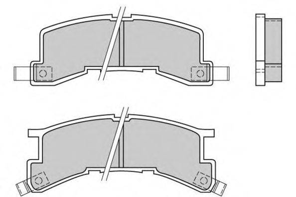 Комплект тормозных колодок, дисковый тормоз E.T.F. 21117