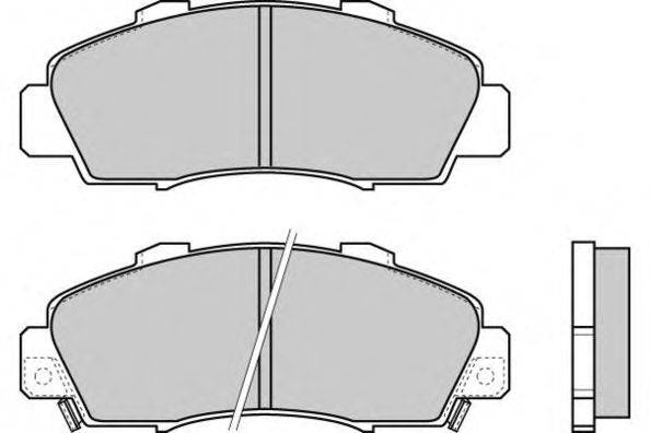 Комплект тормозных колодок, дисковый тормоз E.T.F. 12-0543
