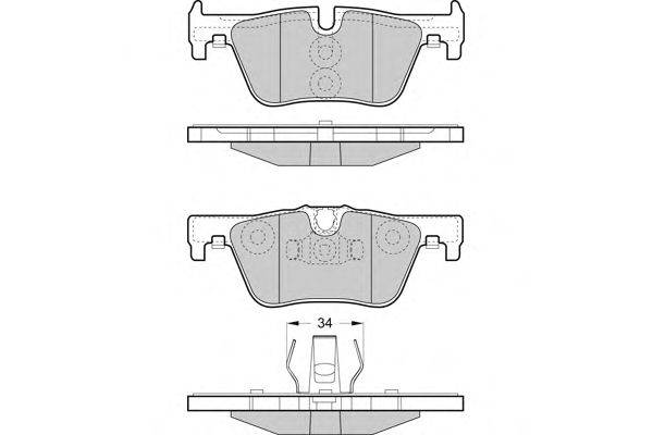Комплект тормозных колодок, дисковый тормоз E.T.F. 12-1494