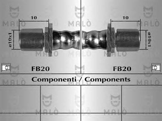 Тормозной шланг MALÒ 80126