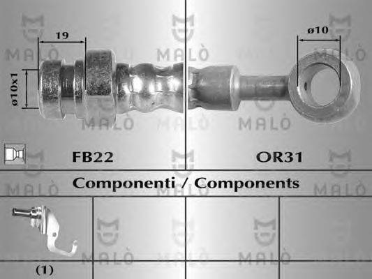 Тормозной шланг MALÒ 80511