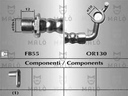 Тормозной шланг MALÒ 80646