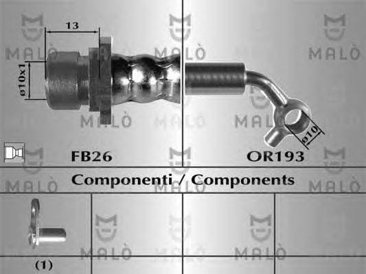 Тормозной шланг MALÒ 80669