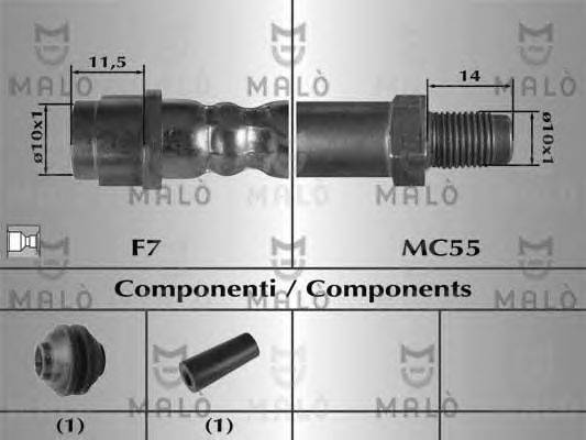 Тормозной шланг MALÒ 80998