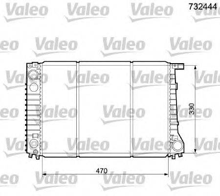 Радиатор, охлаждение двигателя VALEO 732444