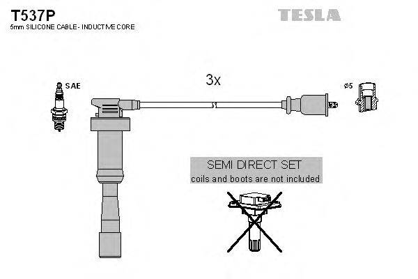 Комплект проводов зажигания TESLA T537P