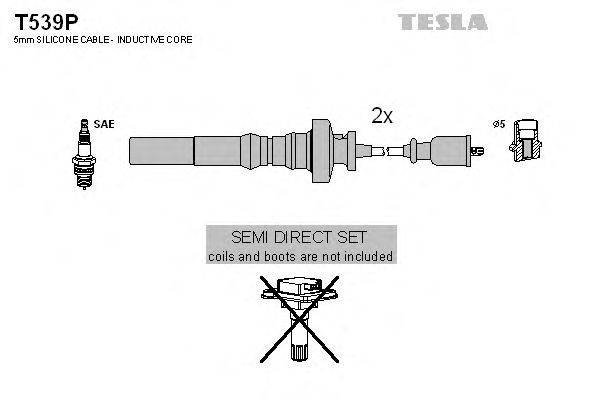 Комплект проводов зажигания TESLA T539P