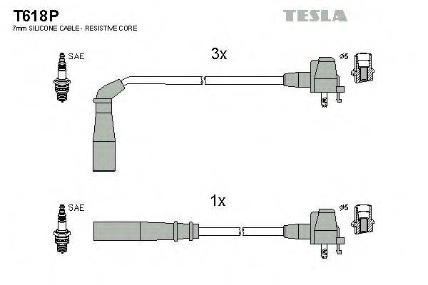 Комплект проводов зажигания TESLA T618P