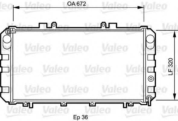 Радиатор, охлаждение двигателя VALEO 732416