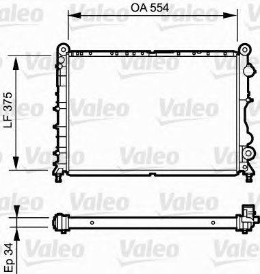 Радиатор, охлаждение двигателя VALEO 730838