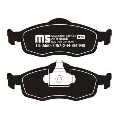 Комплект тормозных колодок, дисковый тормоз MASTER-SPORT 13-0460-7057-2N-SET-MS