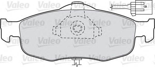 Комплект тормозных колодок, дисковый тормоз VALEO 598033