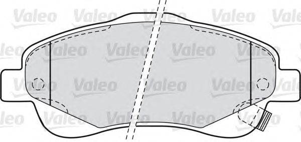 Комплект тормозных колодок, дисковый тормоз VALEO 598665
