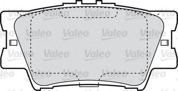 Комплект тормозных колодок, дисковый тормоз VALEO 598819
