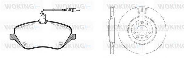 Комплект тормозов, дисковый тормозной механизм WOKING 810013.00