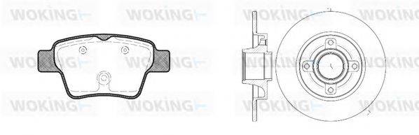 Комплект тормозов, дисковый тормозной механизм WOKING 81038300