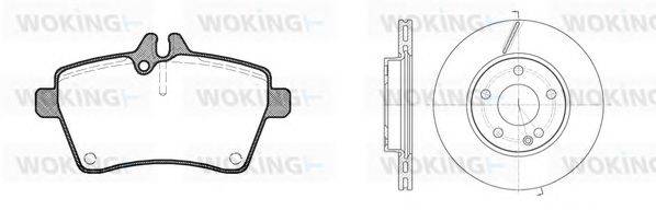 Комплект тормозов, дисковый тормозной механизм WOKING 81044300