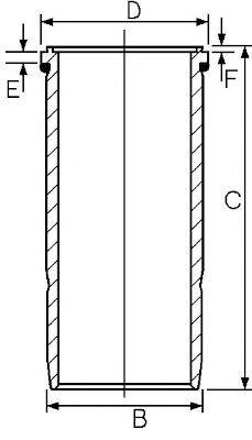 Гильза цилиндра GOETZE ENGINE 15-458840-00