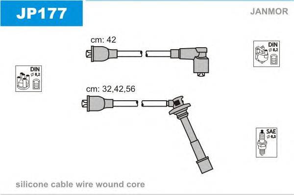 Комплект проводов зажигания JANMOR JP177
