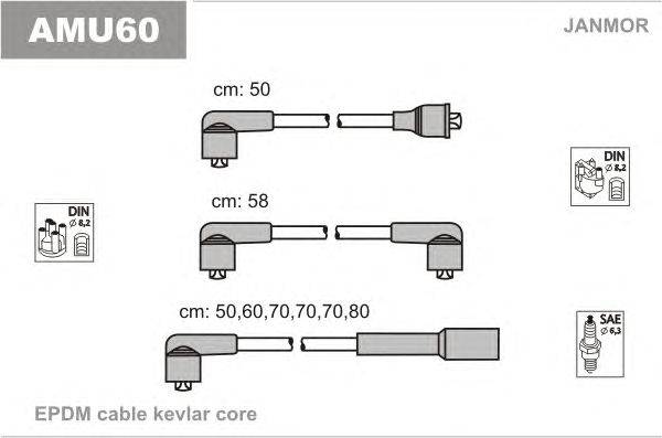 Комплект проводов зажигания JANMOR AMU60