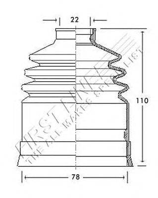 Пыльник, приводной вал FIRST LINE FCB2093