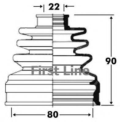 Пыльник, приводной вал FIRST LINE FCB2814