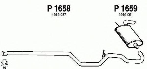 Труба выхлопного газа FENNO P1658