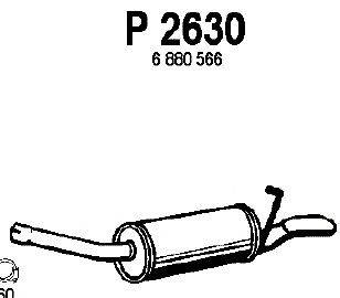 Глушитель выхлопных газов конечный FENNO P2630