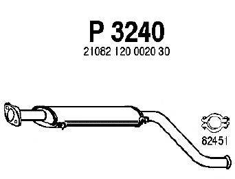 Средний глушитель выхлопных газов FENNO 3240