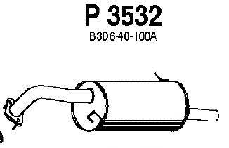 Глушитель выхлопных газов конечный FENNO P3532
