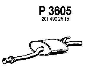 Средний глушитель выхлопных газов FENNO P3605