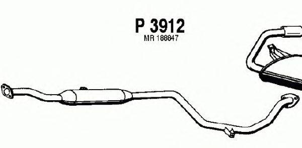 Средний глушитель выхлопных газов FENNO P3912