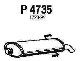 Глушитель выхлопных газов конечный FENNO P4735