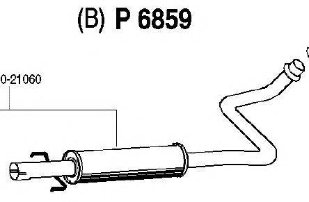 Средний глушитель выхлопных газов FENNO P6859