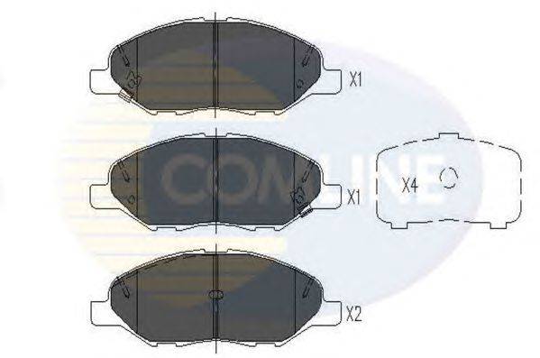 Комплект тормозных колодок, дисковый тормоз COMLINE CBP36044