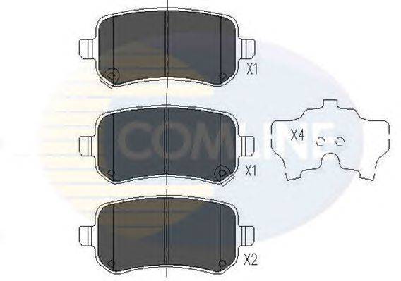 Комплект тормозных колодок, дисковый тормоз COMLINE CBP36067