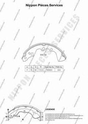 Комплект тормозных колодок NPS ADM54103
