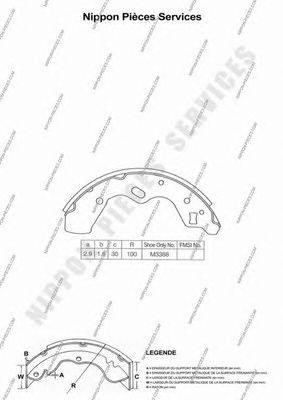 Комплект тормозных колодок NPS 0986487653