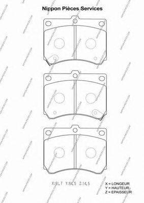Комплект тормозных колодок, дисковый тормоз NPS 6110299
