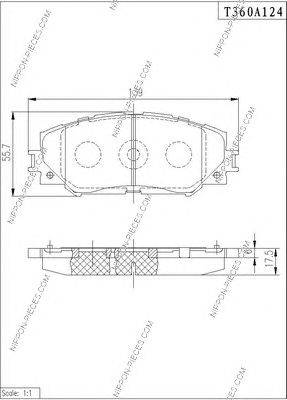 Комплект тормозных колодок, дисковый тормоз NPS ADT342171