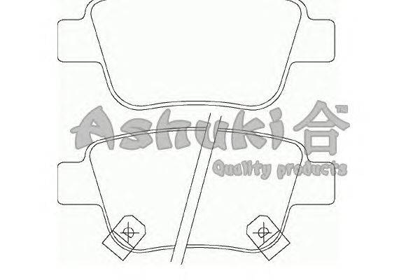 Комплект тормозных колодок, дисковый тормоз ASHUKI 1083-0302