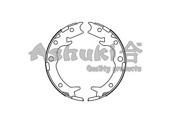 Комплект тормозных колодок, стояночная тормозная система ASHUKI H048-09