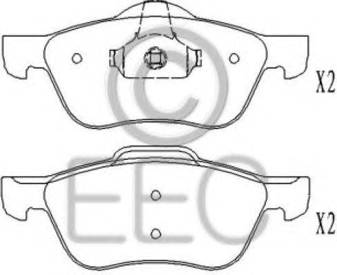 Комплект тормозных колодок, дисковый тормоз EEC BRP1191