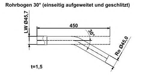 Труба выхлопного газа, универсальная ERNST 461221