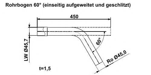 Труба выхлопного газа, универсальная ERNST 461368
