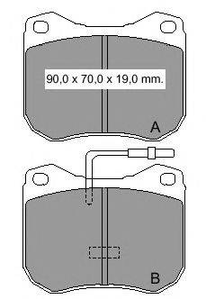 Комплект тормозных колодок, дисковый тормоз VEMA 831451