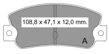 Комплект тормозных колодок, дисковый тормоз FIAT 5888939