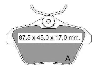 Комплект тормозных колодок, дисковый тормоз VEMA 836200