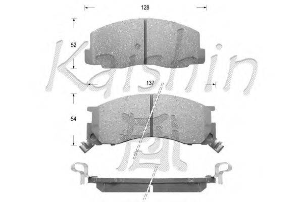 Комплект тормозных колодок, дисковый тормоз KAISHIN D2106